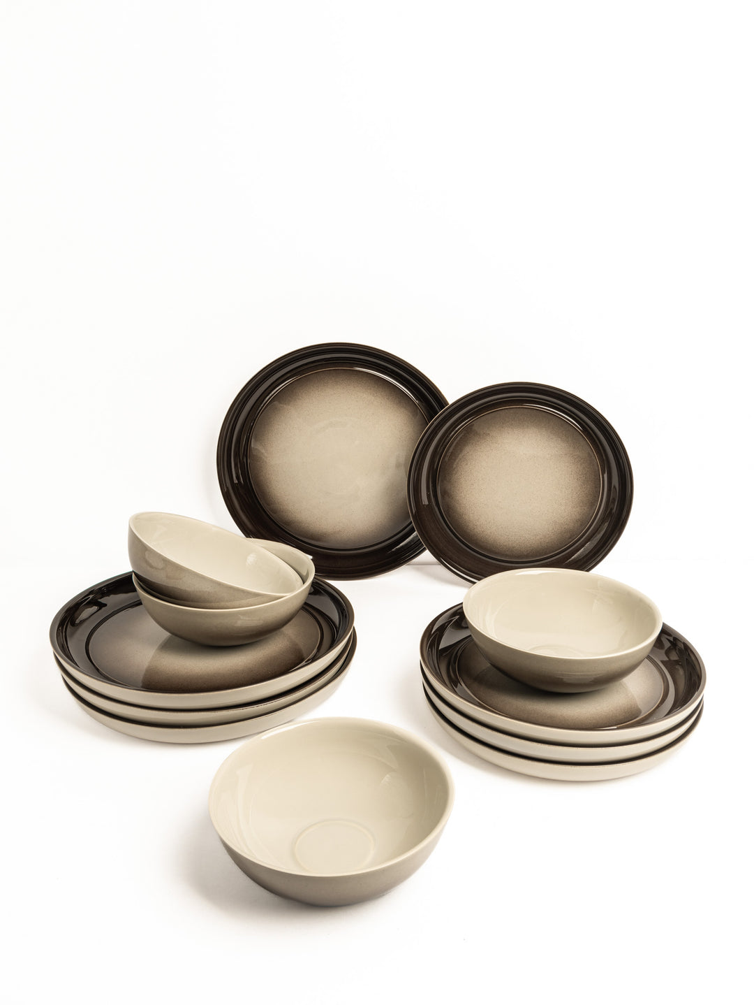 Lotus Brown Dinner Set