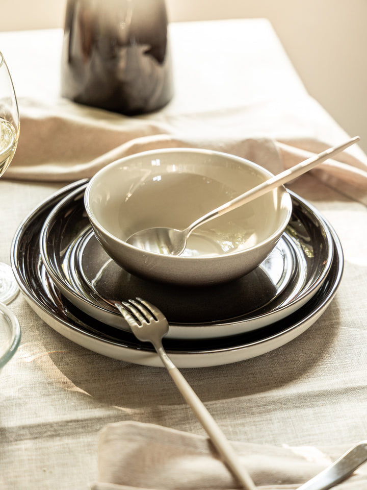 Lotus Brown Dinner Set